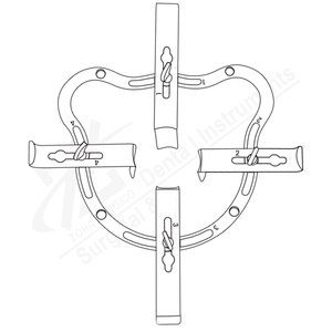 Rétracteur manuel en acier inoxydable Whitlow, cadre de 225 mm, point le plus large, rétraction vaginale, presque 360°, ensemble d'instruments chirurgicaux CE - Product Image 1