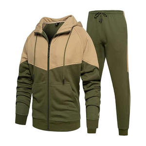 2025 nouveauté 2 pièces tenues survêtements pour hommes à manches longues survêtements athlétique pleine fermeture éclair ensembles de sport actifs - Product Image 1