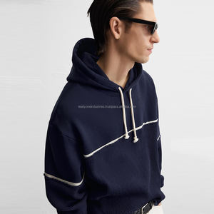 Ropa de calle personalizada, chándal Vintage lavado con ácido, ropa de calle para hombre, Sudadera con capucha y pantalones de chándal de retazos desgastados, conjunto de chándal para hombre - Product Image 5