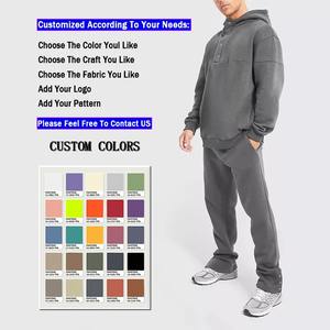 Pantalones de chándal y joggers de algodón de 2 piezas para Otoño e Invierno de talla grande para mujer, chándal ecológico para hombre - Product Image 5