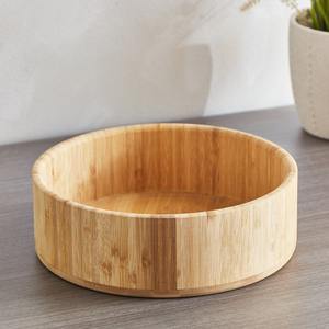 Saladier en bois de bambou de grande taille bols en bois écologiques pour enfants et adultes service alimentaire - Product Image 4