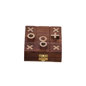 Superior Quality Wooden Box With Tik Tak Toe Game At Latest Discounted Price On Bulk Order