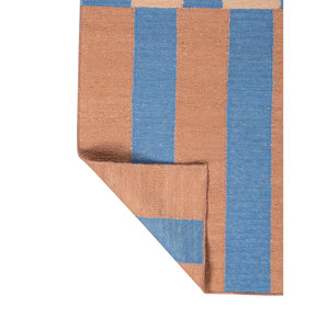 Alfombra de Lana Tejida Plana Roja y Naranja con Diseño de Damas, Rectangular Grande de 9x12, Estilo Clásico para Entrada o Dormitorio - Modelo ADWL-1314 - Product Image 5