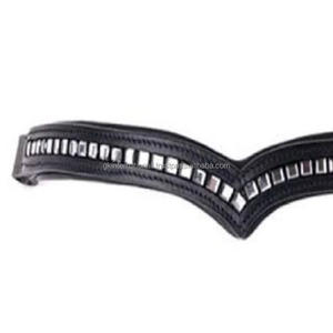 Modern Quality Leather Horse <b>Bridle</b> Brow Band Fancy Design Crystal Brow Band All Size at Wholesale Price Handmade New Custom - Product Image 1