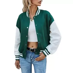 Todas las nuevas chaquetas universitarias para mujer con logotipo personalizado, ropa informal, chaquetas transpirables para mujer de Pakistán, chaquetas universitarias para mujer al por mayor - Product Image 1