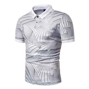 Polos de hombre de talla grande personalizados de la más alta calidad tela de punto de patrón sólido cómodo - Product Image 3