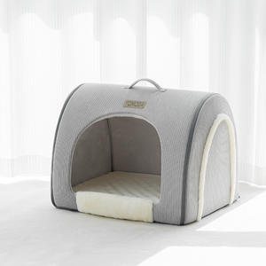 पोर्टेबल कुत्ते बिस्तर सर्दियों गर्म पालतू जानवरों के लिए घरेलू कुत्ते को ले जाने योग्य धोने के लिए ले जाने योग्य धोने के लिए - Product Image 4