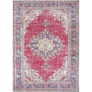 Alfombra de Lana Anudada a Mano de Gran Tamaño, Diseño de Medallón Rojo y Naranja, para Sala de Estar, Pasillo Rectangular, Modelo Pae-2604 - Product Image 1