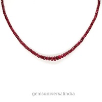 Naturel Longido Ruby Facettes Rondelle Perles Collier Ras Du Cou À La Main Rouge Rubis Dainty Mode Colliers Pour Femmes Hommes En Vrac Prix
