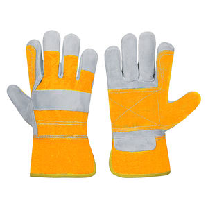 Guantes de Trabajo de Cuero Personalizados para Protección de Manos en Invierno, Guantes de Trabajo de Algodón Antideslizantes para Hombre, Fabricante de Guantes para Soldadura y Levantamiento - Product Image 1