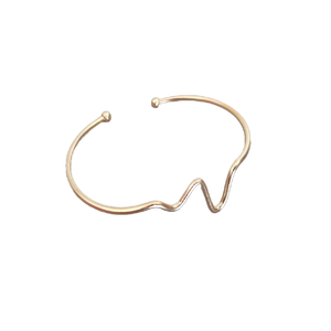 Pulsera Artesanal de Cuentas 2025, Brazalete Ancho de Latón Pulido Dorado, Estilo Tribal, para Mujer - Product Image 5