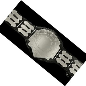 เข็มขัดแชมป์แบบกำหนดเอง แผ่นโลหะสีเงิน หนังแท้ สำหรับมวย MMA มวยปล้ำ - Product Image 3