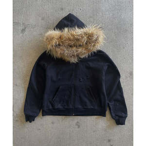 Sweat-shirt à capuche zippé de haute qualité pour hommes, couleur personnalisée, avec visage chaud pour l'hiver, vêtements de qualité supérieure - Product Image 2