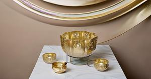 Large Floral Urli Bowl <b>Stand</b> Metal Table <b>Vase</b> for Home Decor Floating Flowers Candles Wedding Office Pooja Decoration - Product Image 4