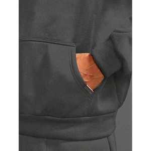 Sudadera con Capucha Oversize para Hombre en Color Carbón Oscuro y Pantalones a Juego, Conjunto Deportivo ODM Trackstar OEM Marca Privada - Product Image 4