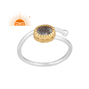 Hot Selling Fine Sterling Silver Natural Labradorite Gemstone <b>Adjustable</b> <b>Ring</b> Custom Jewelry For Women Gift For Her - Product Image 1