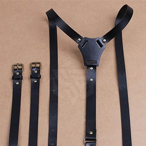 สายเอี๊ยมหนังวัวสไตล์วินเทจสำหรับเจ้าบ่าวดีไซน์เรียบง่ายแบบพรีเมียม - Product Image 5