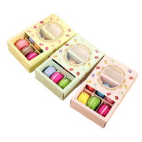 Boîtes d'emballage pour macarons blancs avec fenêtre transparente, boîte de boulangerie pour muffins, macarons, donuts, mini cupcakes, biscuits