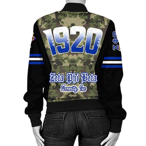 Chaqueta de Satén Premium Azul y Blanca para Mujer de la Hermandad Zeta Phi Beta 1920, Ropa Griega, Bordado con el Escudo ZPB, Ropa Universitaria - Product Image 2