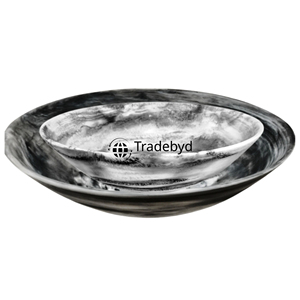 Bol en résine pour boho chic style maison design artisanal rustique parfait pour l'esthétique naturelle par Tradebyd - Product Image 2