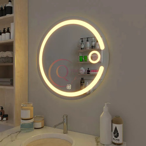 กระจกติดผนังแบบหรูหราสำหรับตกแต่งห้องนั่งเล่นกระจกทรงกลมขนาดเต็มออกแบบโลโก้ได้ตามต้องการ - Product Image 4