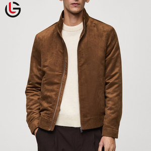Hot Selling Men's Winter Moto <b>Jacket</b> PU Leather Canvas Stand Long <b>Sleeve</b> Zip Pocket <b>Short</b> Coat Fall Fashion Dressy Outerwear - Product Image 1