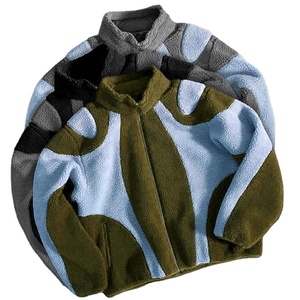 2025 New Reversible <b>Sherpa</b> <b>Fleece</b> Jacket Youth Unisex Plus Size <b>Men</b> Autumn Winter Casual Shake Grain - Product Image 1