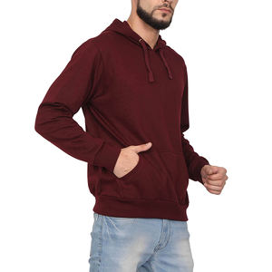 Sweats à capuche pour hommes à manches longues brodés lourds imprimés personnalisés pulls de couleur unie pour adultes et garçons vêtements d'hiver - Product Image 4