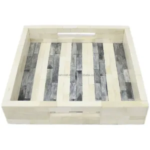 Plateau élégant en incrustation d'os de la meilleure qualité, plateau de service au design dernier cri pour la maison et l'hôtel, accessoire de qualité supérieure avec des caractéristiques fantaisistes - Product Image 3