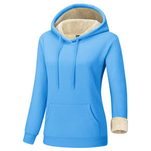 Sweat-shirt à capuche en polaire épaisse pour l'hiver Sweat-shirt à capuche pour femme Pullover Tops Casual Cotton Coat Outwear - Product Image 2