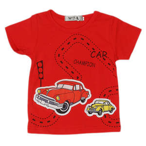 T-shirt pour nouveau-né garçon - Rouge - Product Image 1