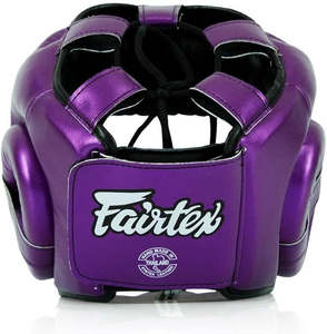Calidad superior Fairtex HG17 Boxing Headgear Pro Sparring Head Guard Full Face Metallic Green Kickboxing Head Protector - Product Image 6