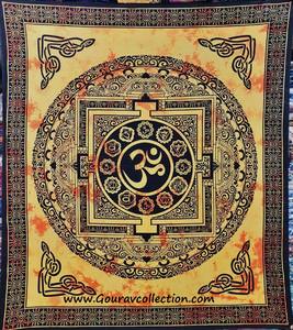 Tapiz POTLY con Estampado TIBET OM, Decorativo para Colgar en la Pared, Impresión Digital, Hecho a Medida, Sábana de Algodón al por Mayor GC-TPDB-132 - Product Image 3