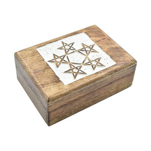 Premium Wooden Keepsake Box Hand Carved Mango Wood Storage Organizer with Carving on Top Indian Manufacturing Wholesale Price - Product Image 1