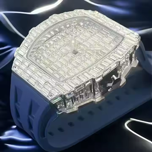 Luxury Fashion Handmade VVS Clarity Moissanite Diamond <b>Watch</b> Fully Iced Out Wrist <b>watches</b> with Manufacturer low Price - Product Image 1