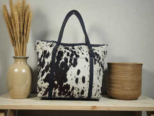 Sac fourre-tout tendance en cuir véritable style western avec broderie couleur unie pour femme, sac à bandoulière de mode LHTB-0102 - Product Image 6