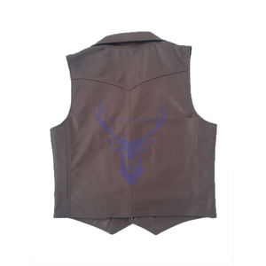 Casual <b>Biker</b> Style Reversible <b>Leather</b> <b>Waistcoat</b> Vest Windproof and Breathable with Button Decoration Winter Outer Wear - Product Image 2