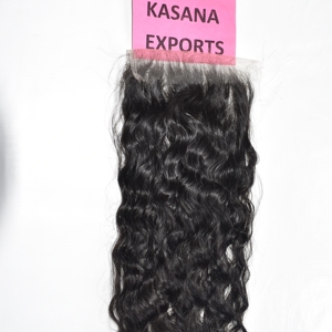 6*6 HD Closure temple Indian Weaving 100% Natural Raw Color <b>Black</b> Women Wholesale Machine Double Weft Human <b>Hair</b> <b>Extensions</b> - Product Image 3