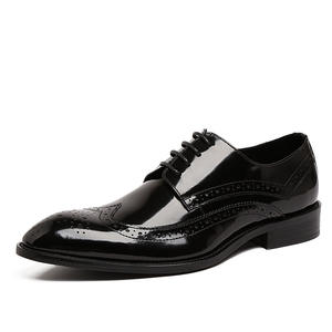 Chaussures en cuir modernes avec doublure respirante et semelle résistante à l'usure, chaussures décontractées pour hommes, chaussures tendance - Product Image 5