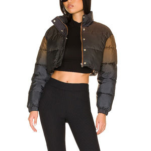 Chaqueta Corta Acolchada de Invierno de Alta Calidad, Transpirable, con Estampado, para Mujer, Venta Caliente de Fabricante Profesional - Product Image 4