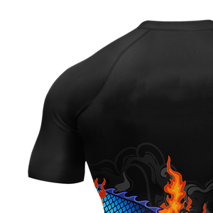 Rashguard de compression en spandex et polyester de haute qualité pour MMA, BJJ, surf, entraînement en salle de sport, impression par transfert thermique, séchage rapide, sans manches - Product Image 5