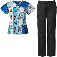 Uniforme médical imprimé par sublimation Ensemble de blouses pour femmes Blouses douces et extensibles Soins infirmiers Service de santé Blouses d'hôpital d'été