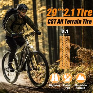 29 bici elettrica per adulti, batteria 48V 17.5AH, Mountain Bike elettrica 750W di picco 1000W, fino a 70 miglia 34mph - Product Image 5