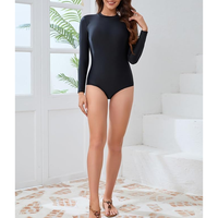 Trajes de baño islámicos de manga larga para mujer Modest Muslim 4 PCS | Full Cover Rash Guard | Traje de baño árabe