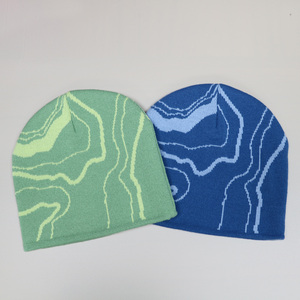 Tùy Chỉnh Chất Lượng Cao Unisex Acrylic Beanies Nhà Sản Xuất Tùy Chỉnh Logo In Kỹ Thuật Số Mùa Đông Đan Mũ Beanie - Product Image 1