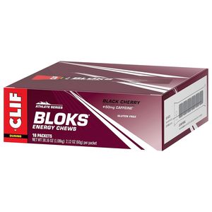 CLIF BLOKS - Sabor Cereza Negra con Cafeína - Barritas Energéticas con Carbohidratos Rápidos y Electrolitos - 2.12 oz. (18 Unidades) - Product Image 1