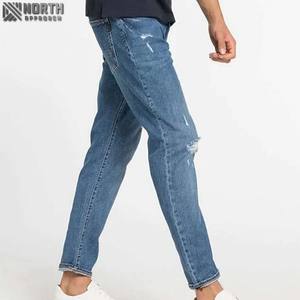 กางเกงยีนส์คุณภาพดี ผลิตจากโรงงาน ขายส่ง สีพื้น รับทำโลโก้ ระบายอากาศได้ดี มีไซส์พลัส บริการ OEM รับผลิตตามแบบ - Product Image 4