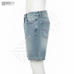 Shorts de Mezclilla Rectos de Alta Calidad con Estampado, Nuevo Diseño, Shorts de Mezclilla con Bordado Personalizado para Hombre, Shorts de Verano para Hombre - Product Image 3