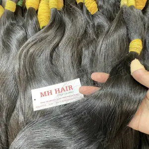 MH Trust Wholesale Vietnamese Kinky Straight Raw Baby Hair 32 Inches Straight Style With Pre-Bonded Nail