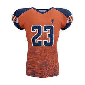 Conjuntos de uniformes de fútbol americano 100% poliéster nuevo estilo transpirable y de talla grande hecho en Pakistán Color liso - Product Image 5